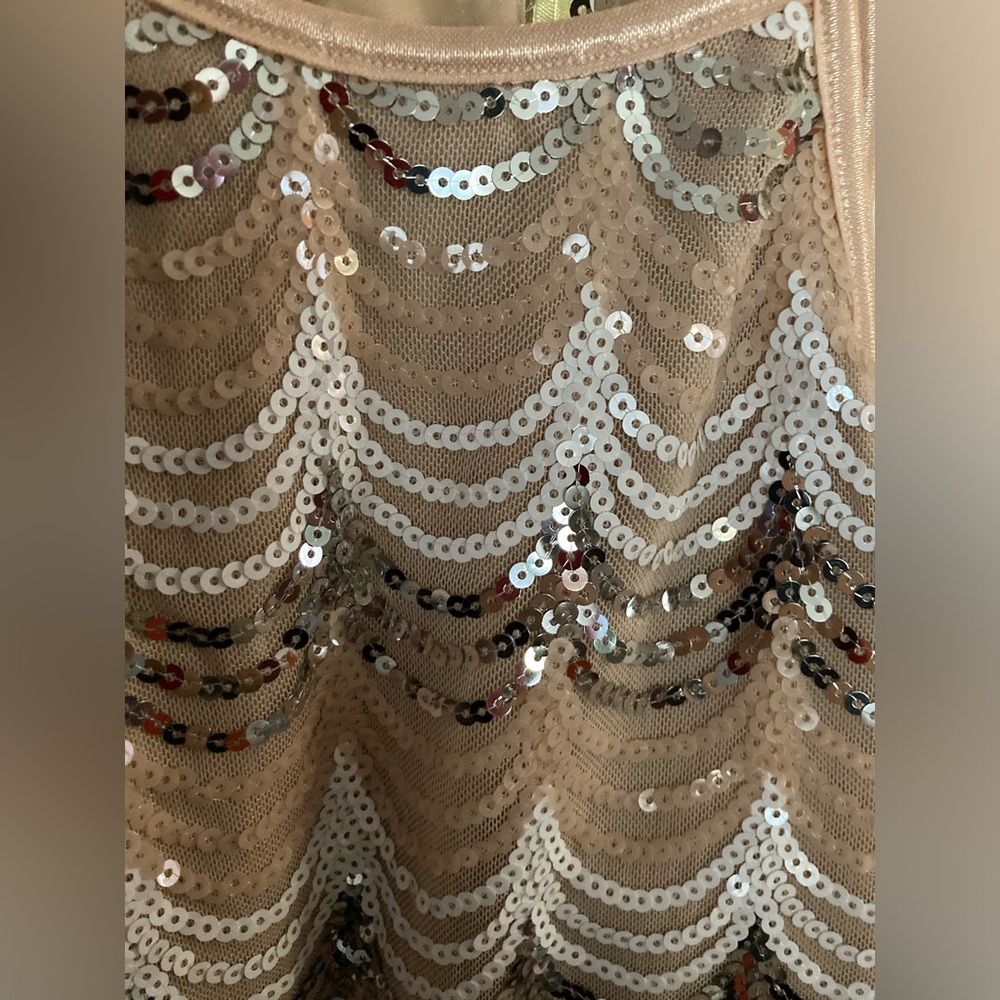 Crystal Doll sequin halter dress sz 11 junior - Picture 6 of 10